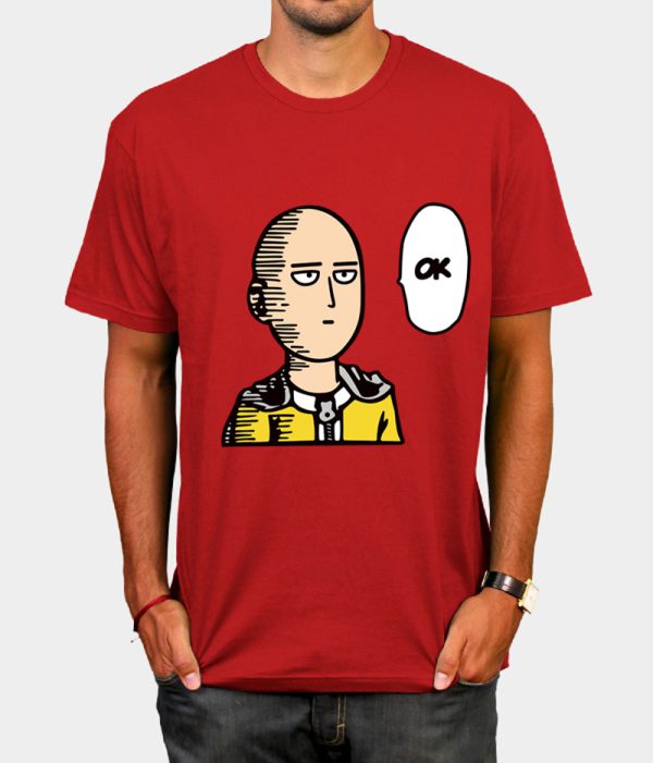 cotton ANIME One Punch Man Printed men T shirt Fashion cool confortable men's Tshirt casual t-shirt for men - Image 5