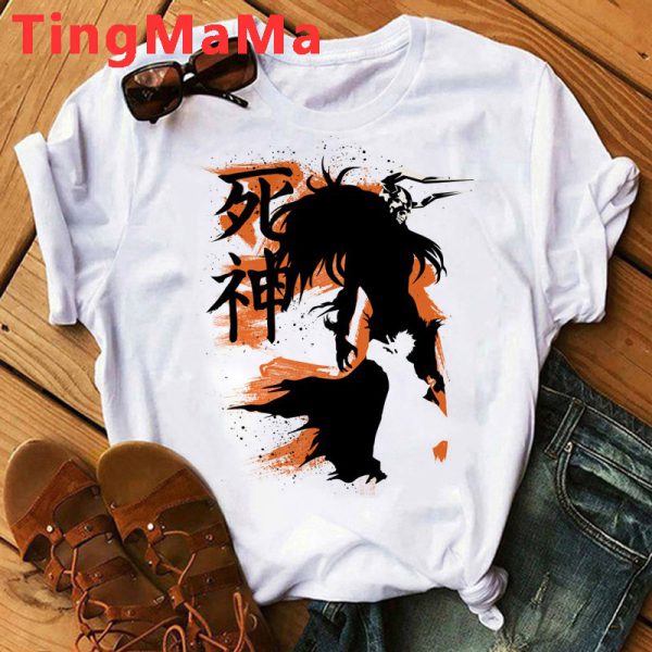 Hot Japanese Anime Bleach T Shirt Men Kawaii Kurosaki Ichigo - Image 14