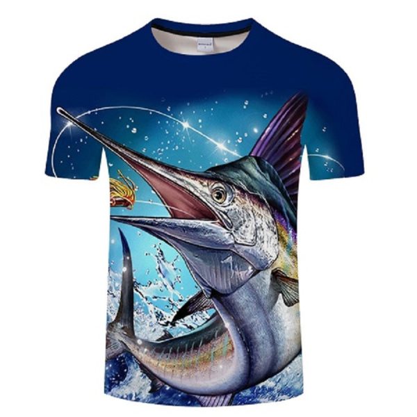 New men leisure 3d printing t shirt, funny fish printed men and women tshirt Hip hop T-shirt Harajuku Asian - Image 3