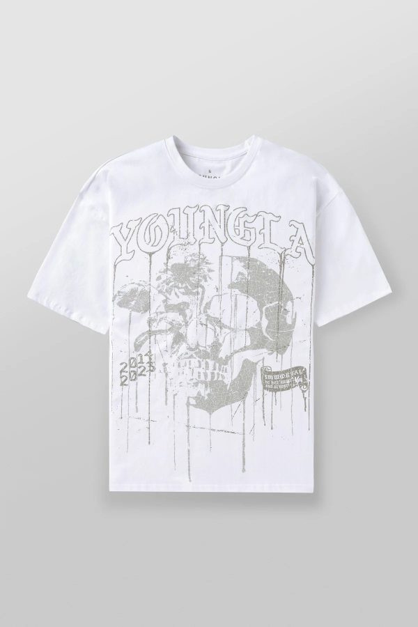 Summer American Skull Short Sleeve Loose T-shirt for Men - Image 6