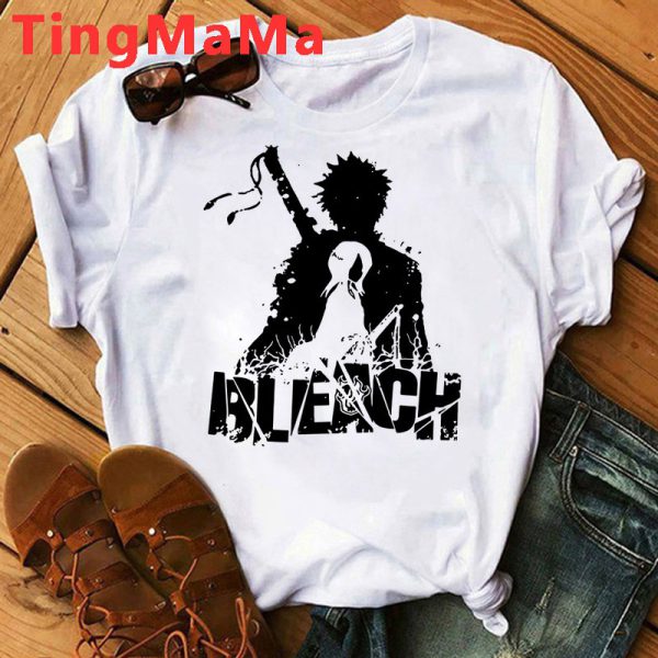 Hot Japanese Anime Bleach T Shirt Men Kawaii Kurosaki Ichigo - Image 3