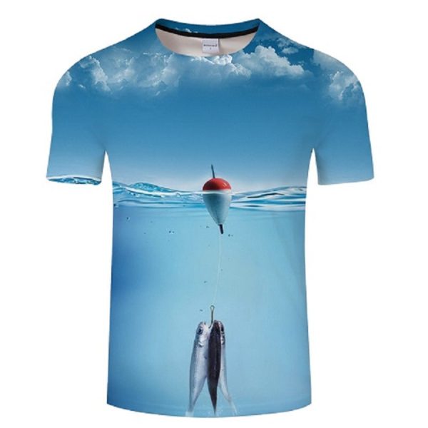 New men leisure 3d printing t shirt, funny fish printed men and women tshirt Hip hop T-shirt Harajuku Asian - Image 5