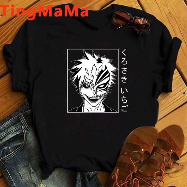 Hot Japanese Anime Bleach T Shirt Men Kawaii Kurosaki Ichigo - Image 17