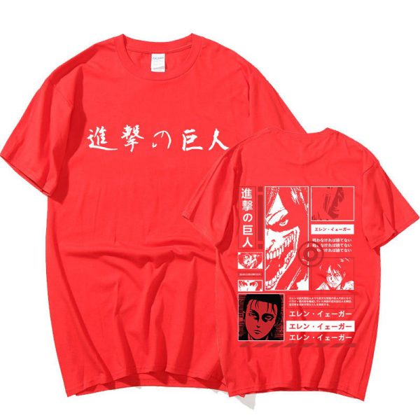 Japan Anime Attack on Titan T Shirt Men Shingeki No Kyojin E - Image 10