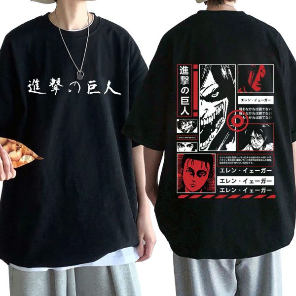 Japan Anime Attack on Titan T Shirt Men Shingeki No Kyojin E - Image 13