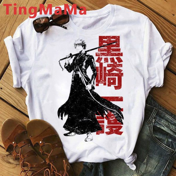 Hot Japanese Anime Bleach T Shirt Men Kawaii Kurosaki Ichigo - Image 11