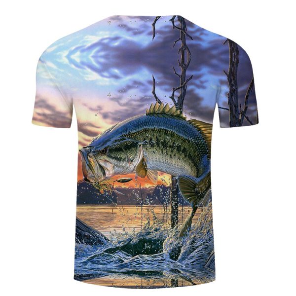 New men leisure 3d printing t shirt, funny fish printed men and women tshirt Hip hop T-shirt Harajuku Asian - Image 2