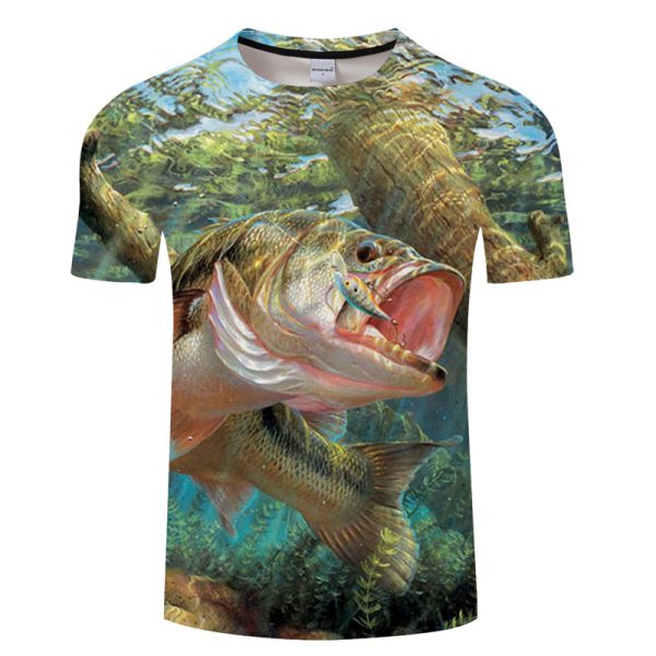 New men leisure 3d printing t shirt, funny fish printed men and women tshirt Hip hop T-shirt Harajuku Asian - Image 4